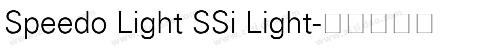 Speedo Light SSi Light字体转换